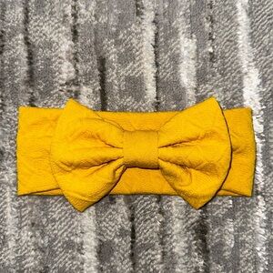 Baby Girls Yellow Bow Headband